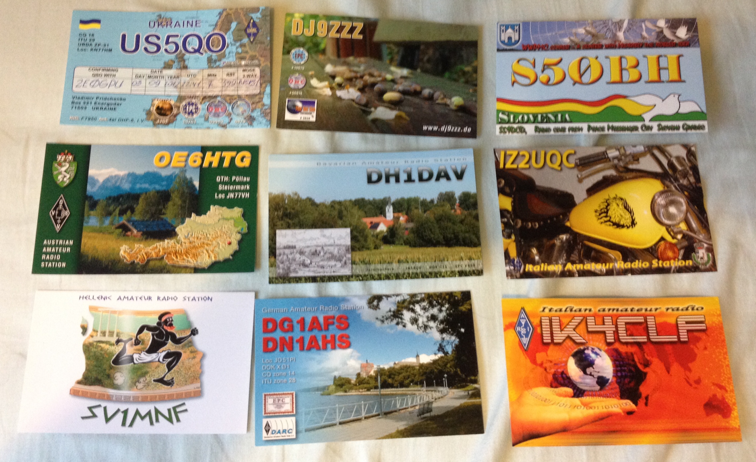 QSL cards – March 2014