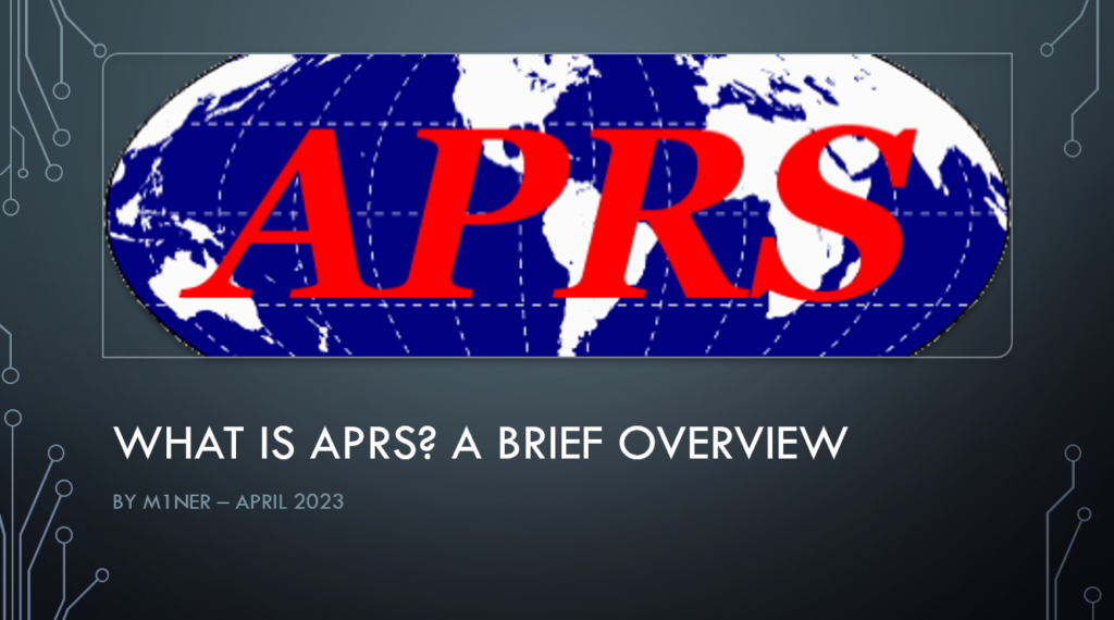 APRS presentation title slide with the APRS logo